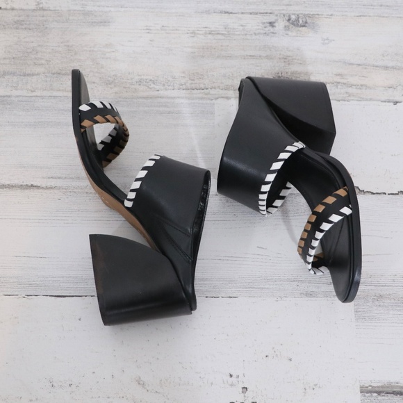 Vince Camuto Kafinny Sandal 7 New Black / white / tan - Picture 7 of 13